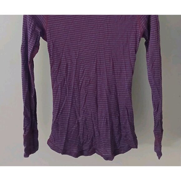 Ibex Woolies 150 Quarter Zip 100% Merino Wool Base Layer Top Size Medium Stripe - Picture 9 of 9
